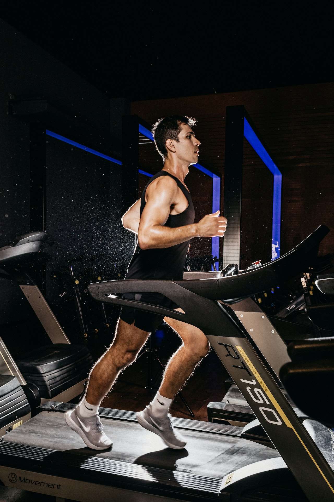 Man Running on a Treadmill

