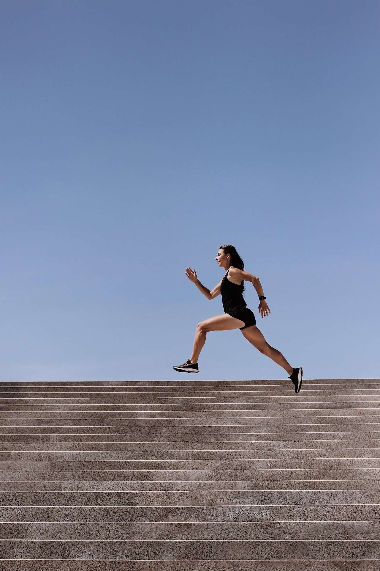 Woman Running on the Stairs 