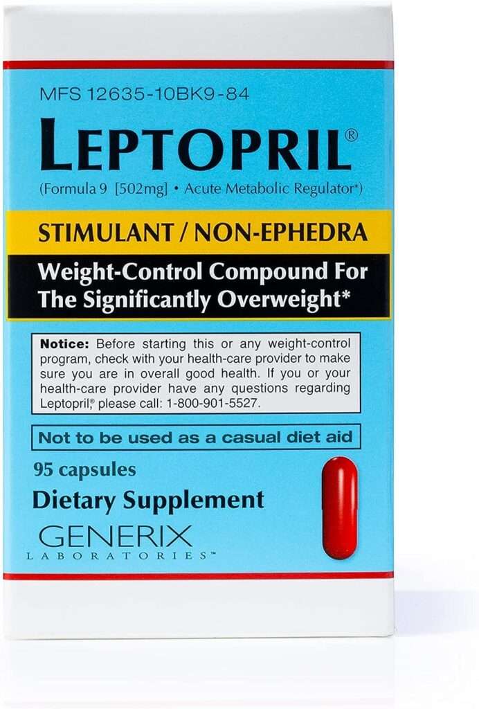 GENERIX LABORATORIES Leptopril- Dietary Supplement and Acute Metabolic Regulator, Weight-Control Compound For the Significantly Overweight*, (95 count)