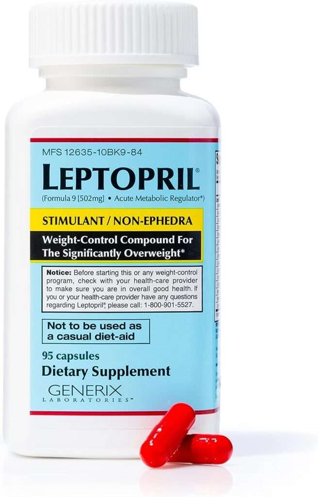 GENERIX LABORATORIES Leptopril- Dietary Supplement and Acute Metabolic Regulator, Weight-Control Compound For the Significantly Overweight*, (95 count)