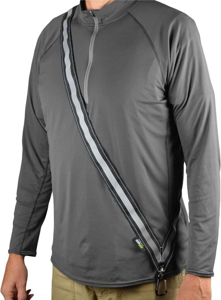 MOONSASH  Made in USA  Patented  The Original + Best Reflective Sash  No Batteries, Fitted Sizes, Reversible, Stylish  Durable Reflective Gear for Walking at Night