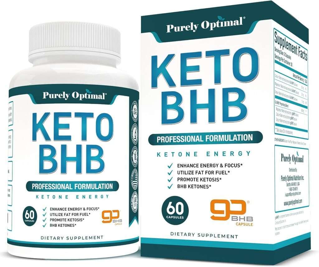 Purely Optimal Premium Keto Diet Pills Utilize Fat for Energy with Ketosis - Boost Energy  Focus, Manage Cravings, Support Metabolism - Keto Bhb Supplement for Women  Men - 30 Days Supply