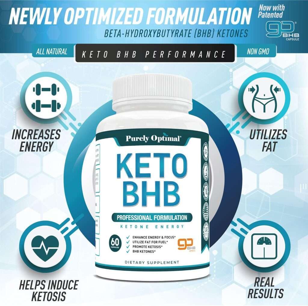 Purely Optimal Premium Keto Diet Pills Utilize Fat for Energy with Ketosis - Boost Energy  Focus, Manage Cravings, Support Metabolism - Keto Bhb Supplement for Women  Men - 30 Days Supply