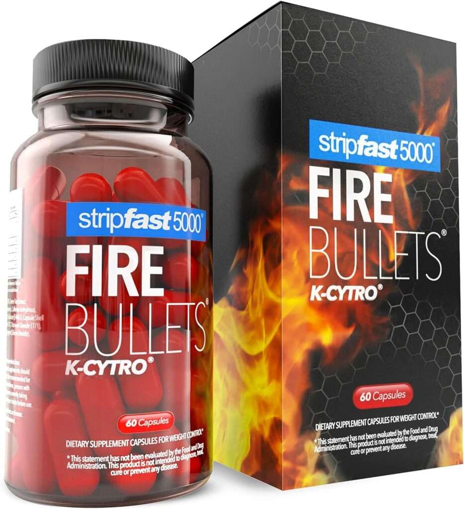 stripfast5000 Fire Bullets with K-CYTRO for Women  Men - Weight Management Supplement - Keto Diet Friendly - 30 Days Supply