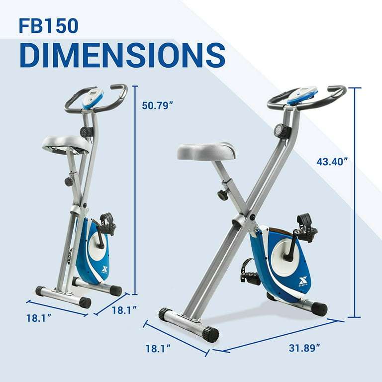 XTERRA Fitness Folding Exercise Bike, 225 LB Weight Capacity