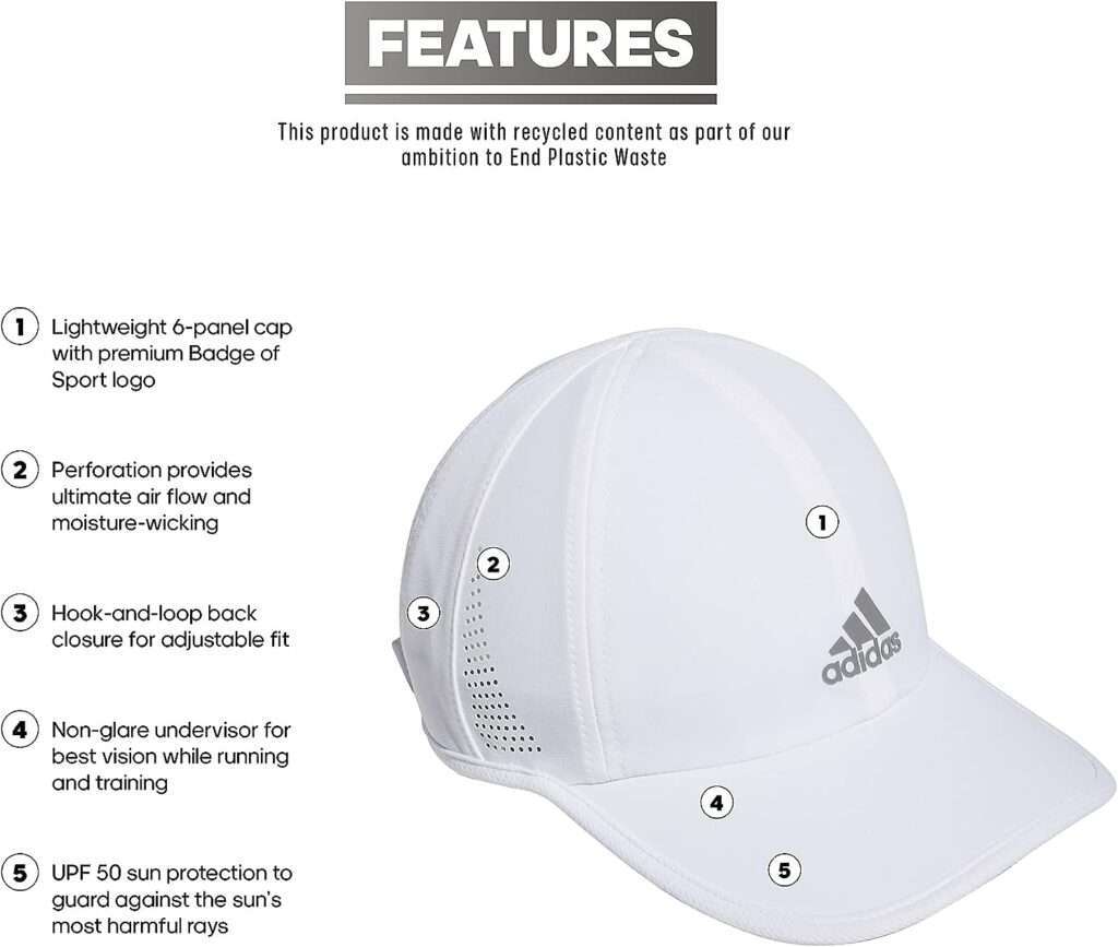 adidas Womens Superlite Relaxed Fit Performance Hat