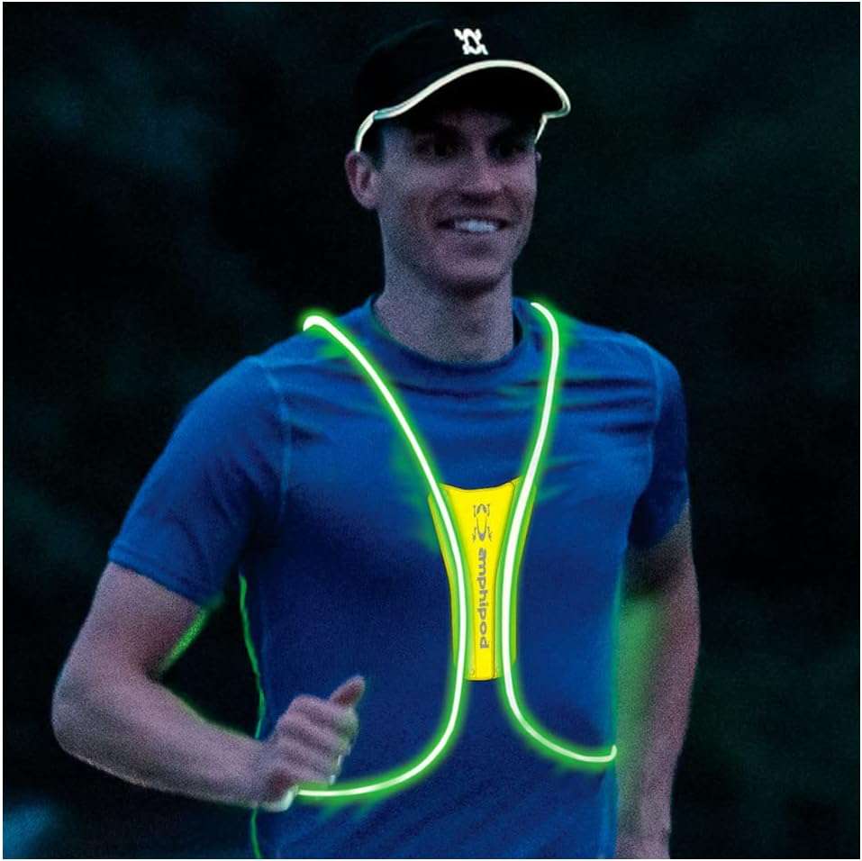 Amphipod Xinglet Optic Beam Lite™ USB Rechargeable Flashing Reflective Vest for Running and Walking