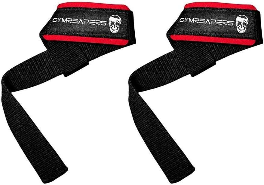 Gymreapers Lifting Wrist Straps for Weightlifting, Bodybuilding, Powerlifting, Strength Training,  Deadlifts - Padded Neoprene with 18 inch Cotton