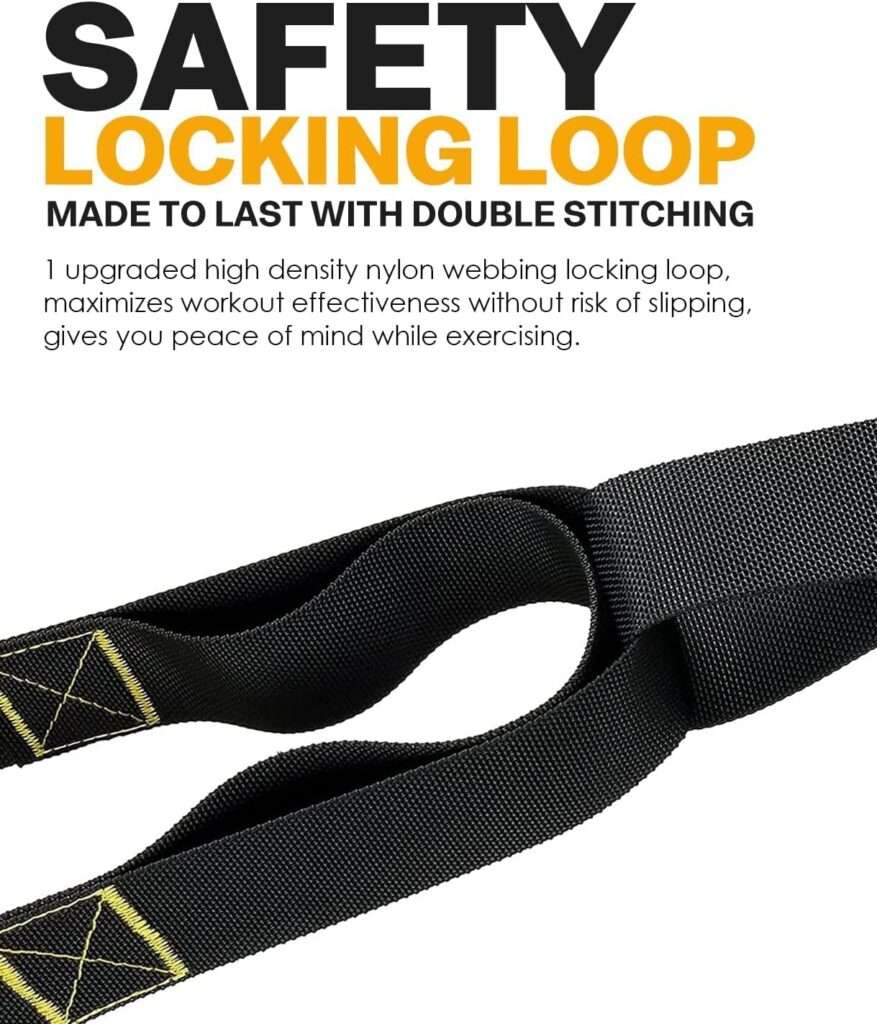 Home Resistance Training Kit,Bodyweight Resistance Straps for Full-Body Workout,Home Gym Equipment,Door Anchor,Yellow