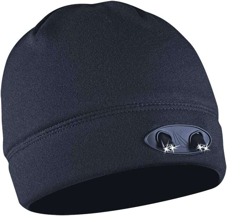 Panther Vision POWERCAP LED Beanie Cap 35/55 Ultra-Bright Hands Free LED Lighted Battery Powered Headlamp Hat - Navy Fleece (CUBWB-4737)