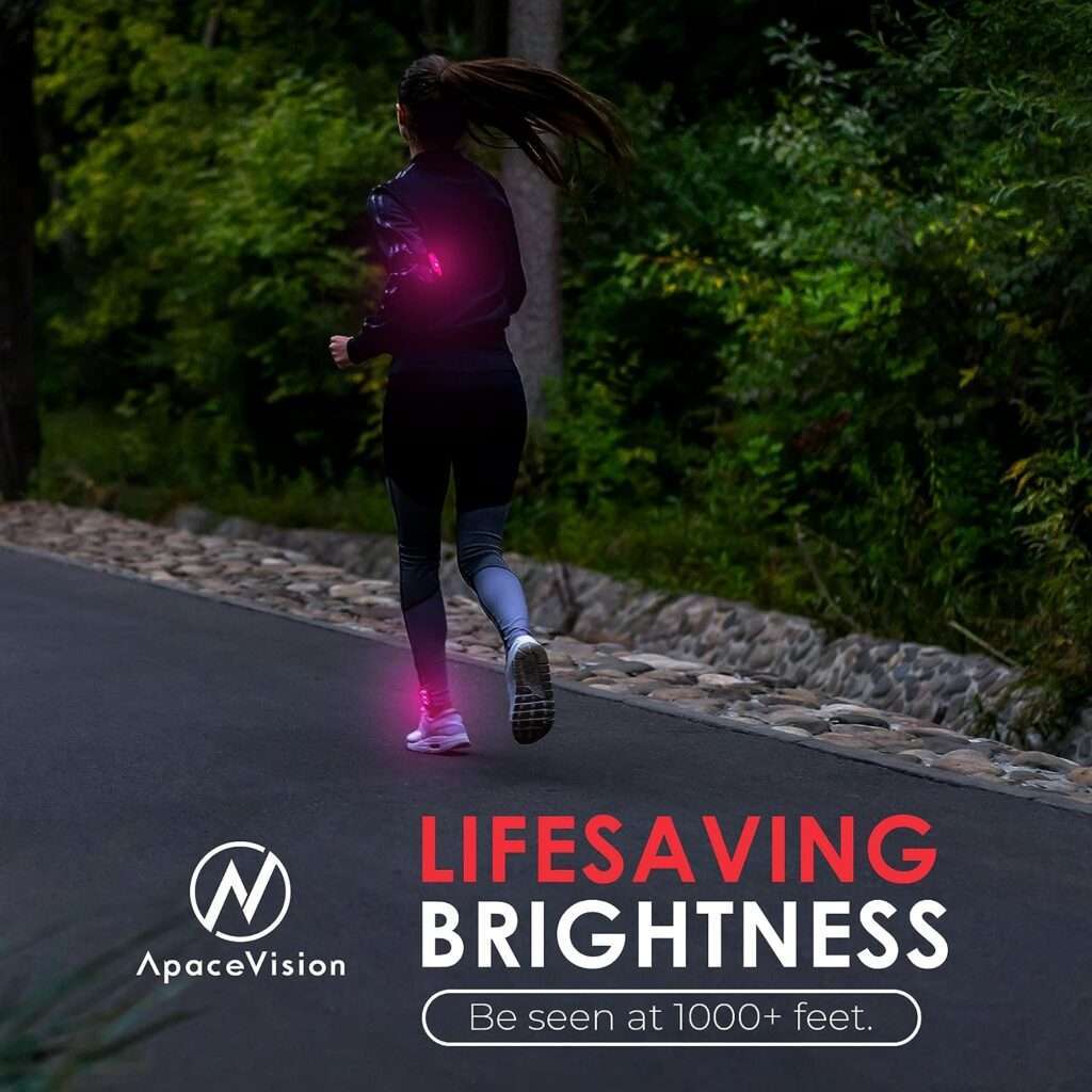 LED Safety Light (2 Pack) + Free Bonuses | Clip On Strobe/Running Lights for Runners, Dogs, Bike, Walking | The Best High Visibility Accessories for Your Reflective Gear, Bicycle etc