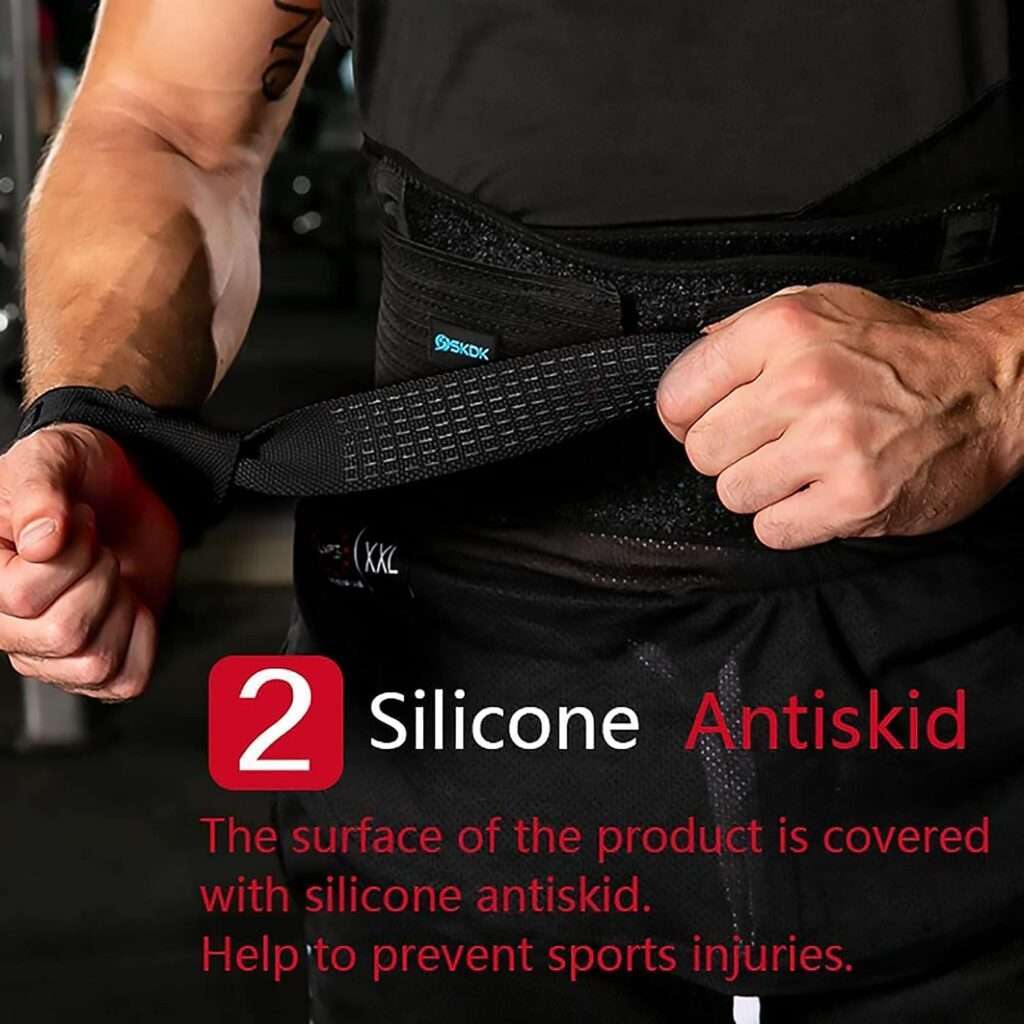 SKDK Cotton Hard Pull Wrist Lifting Straps Grips Band-Deadlift Straps with Neoprene Cushioned Wrist Padded and Anti-Skid Silicone - for Weightlifting, Bodybuilding, Xfit, Strength Training
