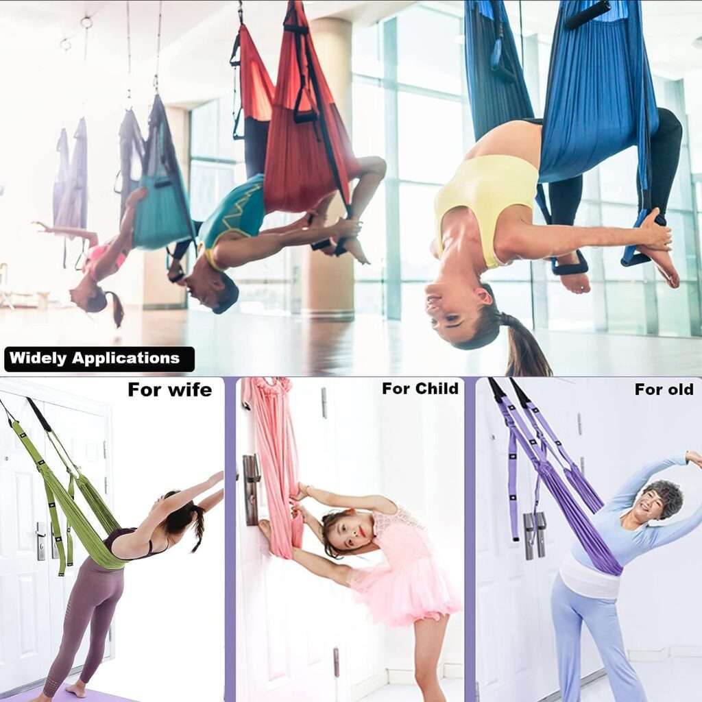 Tchrules Leg Stretcher Strap, Backbend Training Belt with Door Anchor, Flexibility Trainer Stretching Equipment Assist Stretch Strap for Fitness Gymnastics Dance Aerial Yoga Ballet