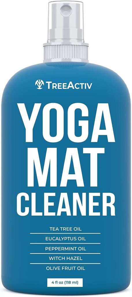 TreeActiv Yoga Mat Cleaner Spray, 4 fl oz, Cleaning Spray for Yoga Accessories, All Purpose Mat Spray for Gym Equipment, Workout Mat Spray With Tea Tree Oil, Yoga Mat Spray Cleaner, with 2000 Sprays