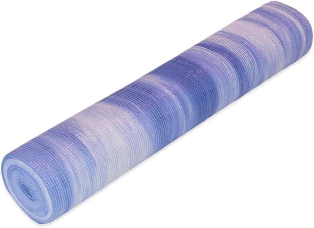 YogaAccessories 1/4 Thick High-Density Deluxe Non-Slip Exercise Pilates  Yoga Mat, Cool Breeze